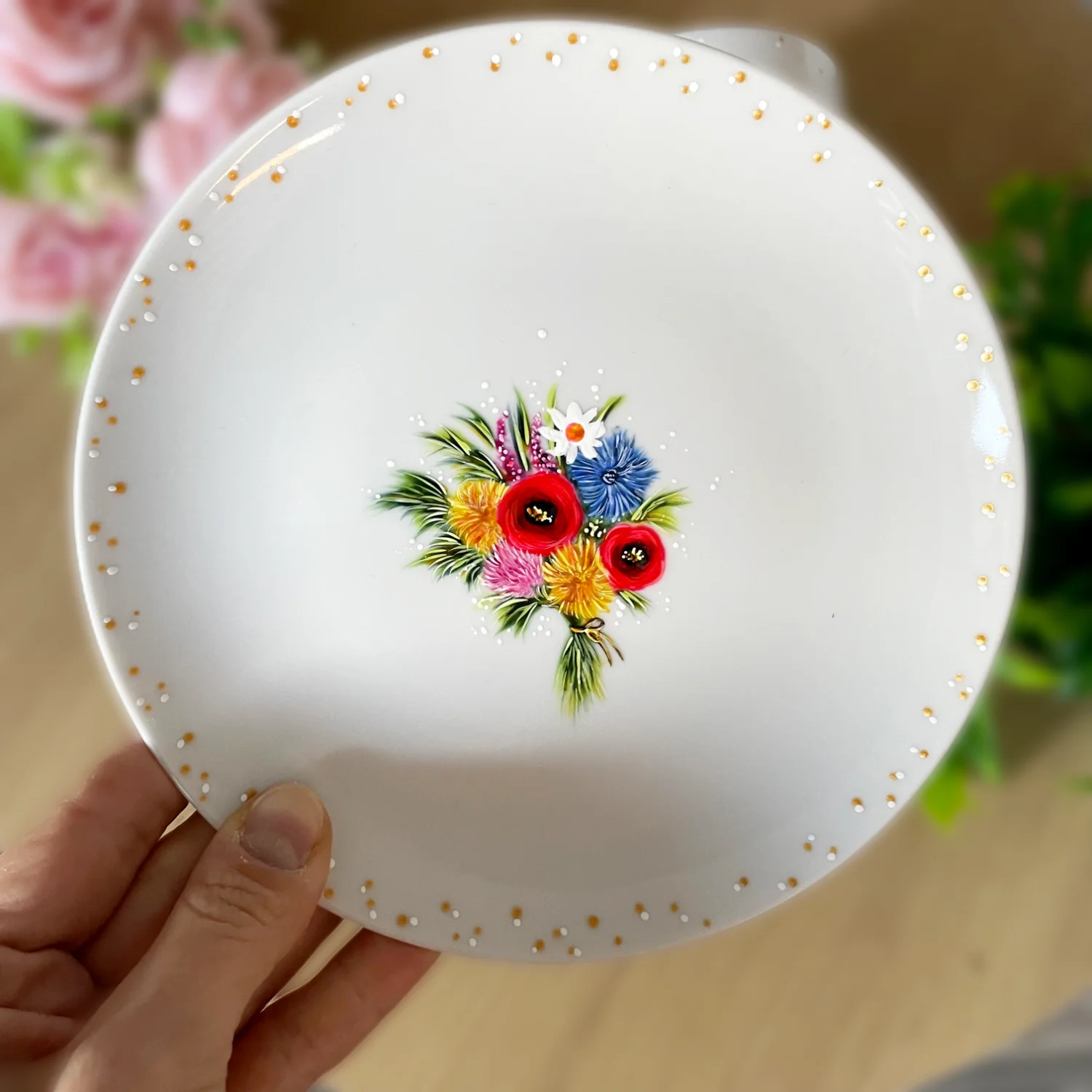 Kubek kwiaty polne bukiet