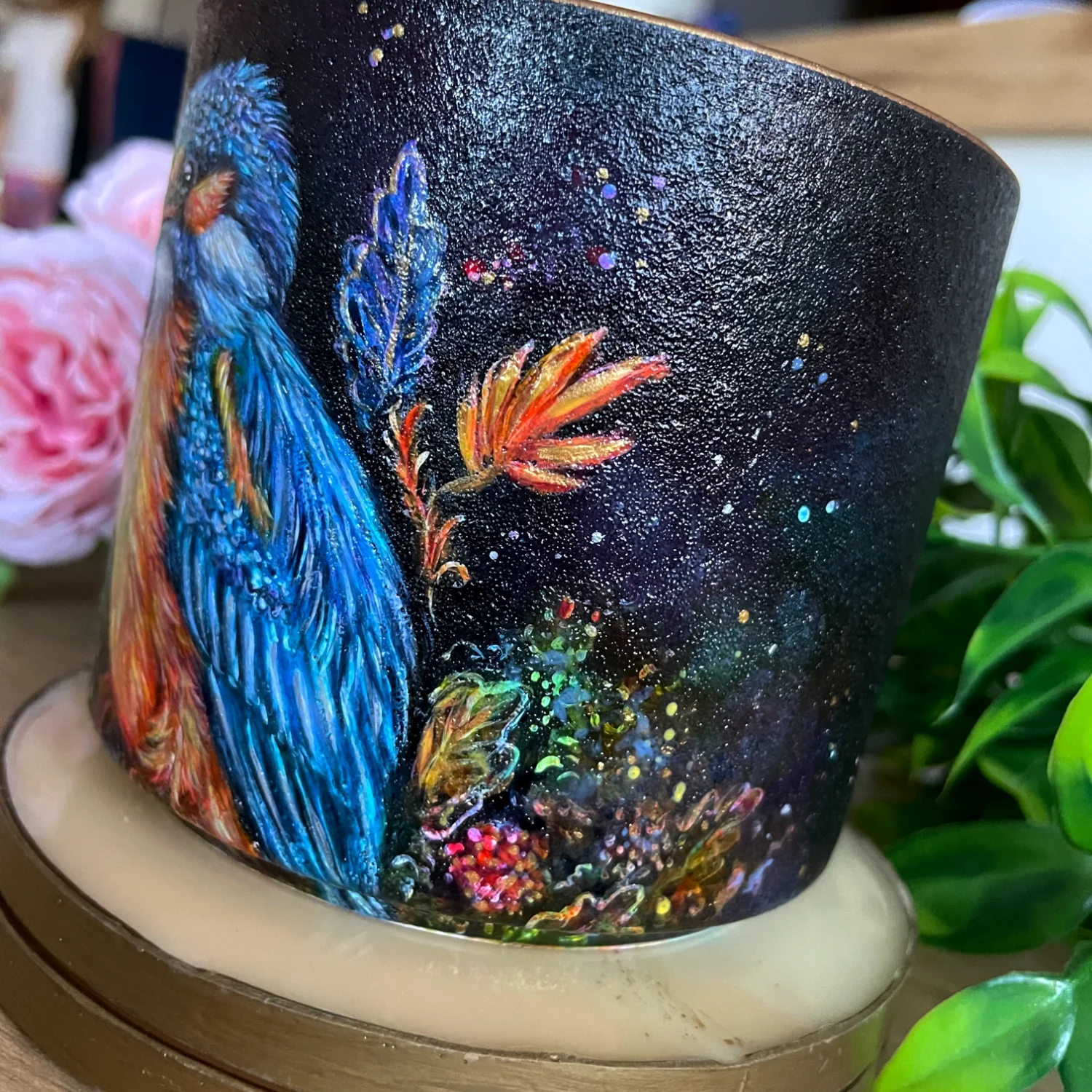 Kubek 420ml zimorodek  UNIKAT