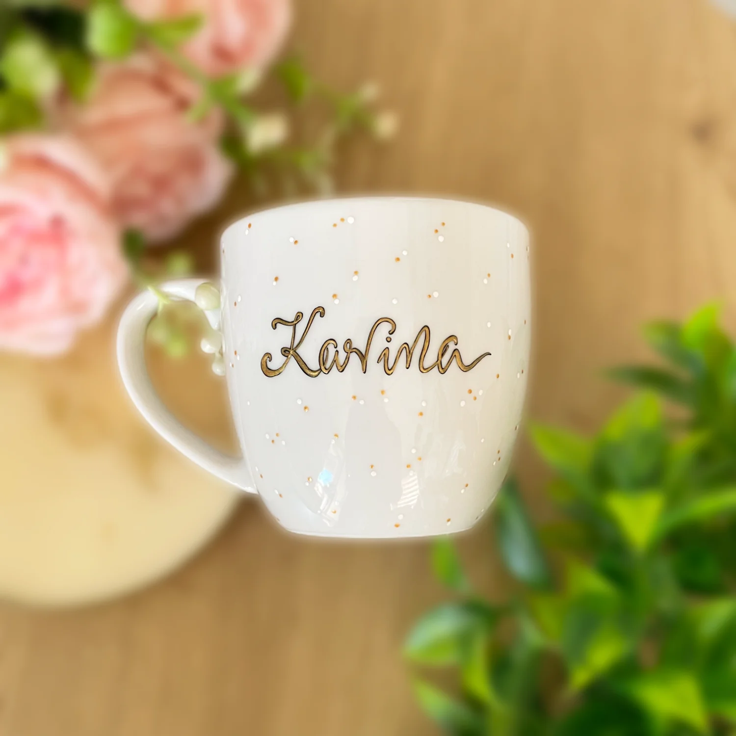 Kubek z imieniem i kropeczkami